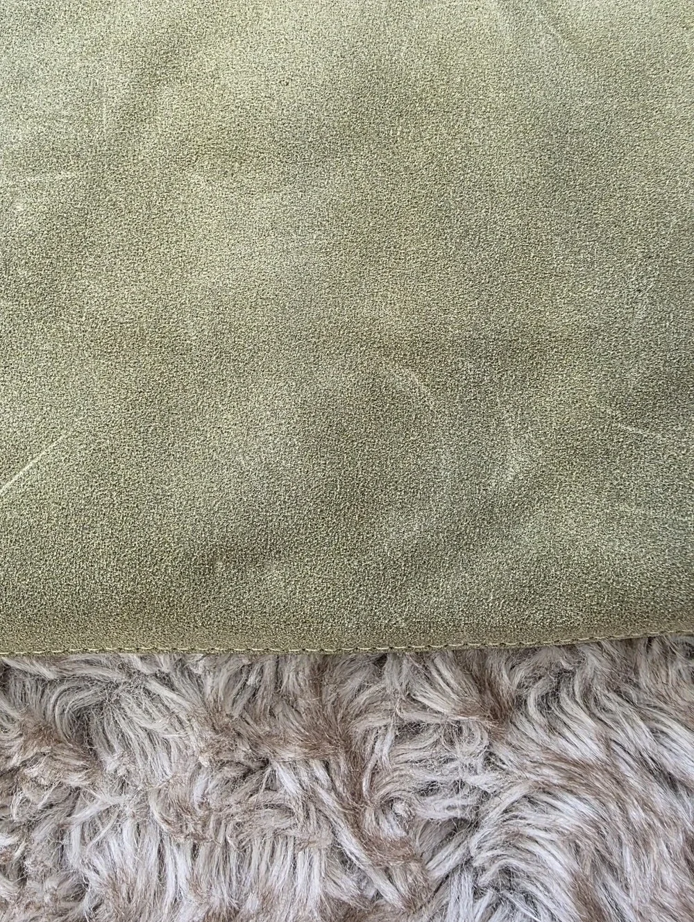 TMRW Studio Max Suede Clutch Jade Green